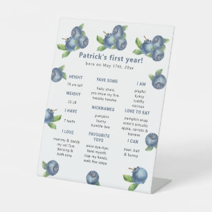 Signe De Table Blueberry Premier anniversaire Jalon Anniversaire