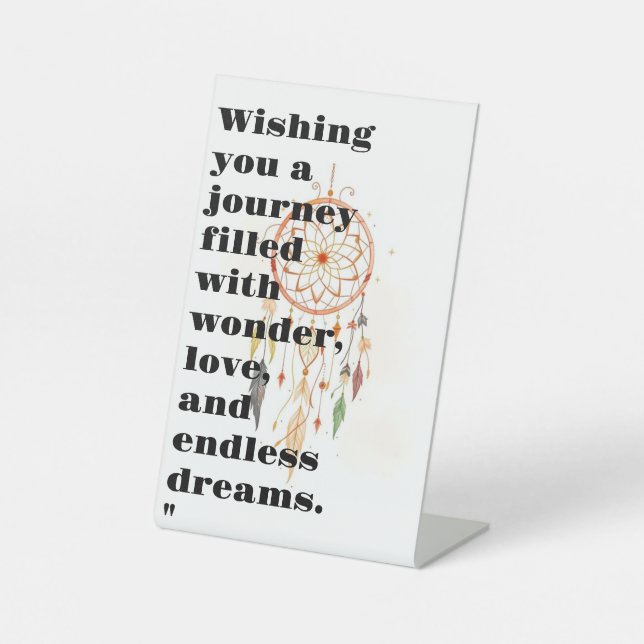 Signe De Table Boho Attrape-Rêves Arc-en-Ciel | Gouache Fantaisis (Recto)