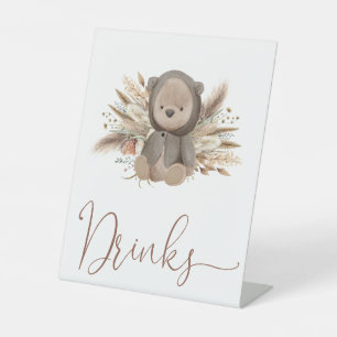 Signe De Table Boho Bear Baby shower Boissons