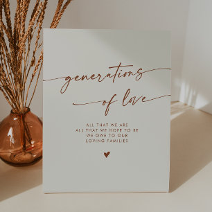 Signe De Table Boho Bohemian Cream Generations of Love Mariage