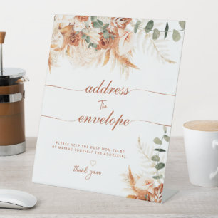 Signe De Table Boho brillant moderne s'adresse à l'enveloppe douc