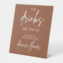 Signe De Table Boho Calligraphy Mariages Boissons Sont Sur Nous