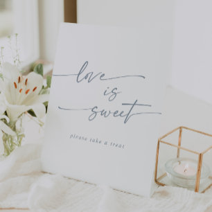 Signe De Table Boho Chic Ardoise Bleu Amour Est Mariage Doux