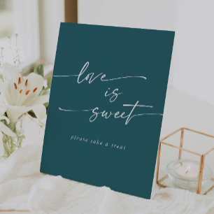 Signe De Table Boho Chic Bleu Turquoise L'amour est Mariage doux