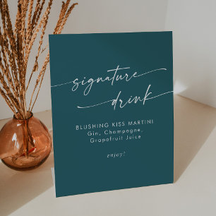 Signe De Table Boho Chic Blue Mariage Turquoise Signature Boire