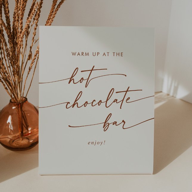 Signe De Table Boho Chic Bohemian Cream Hot Chocolate Bar (Créateur téléchargé)