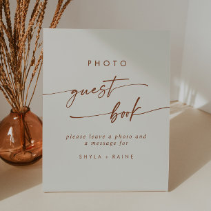 Signe De Table Boho Chic Bohemian Cream Photo Mariage du livre d'