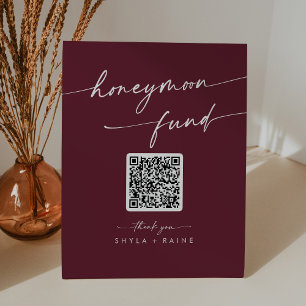 Signe De Table Boho Chic Bourgogne Mariage rouge Fonds de lune de