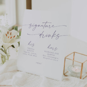 Signe De Table Boho Chic Dusty Purple Mariage Signature Boissons