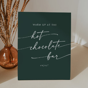 Signe De Table Boho Chic Emerald Green Hot Chocolat Bar