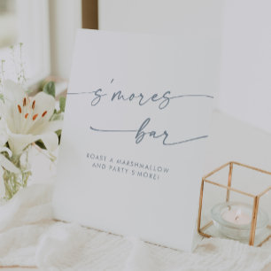 Signe De Table Boho Chic moderne ardoise bleu Mariage