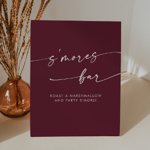 Signe De Table Boho Chic Moderne Bourgogne Mariage Red Smores
