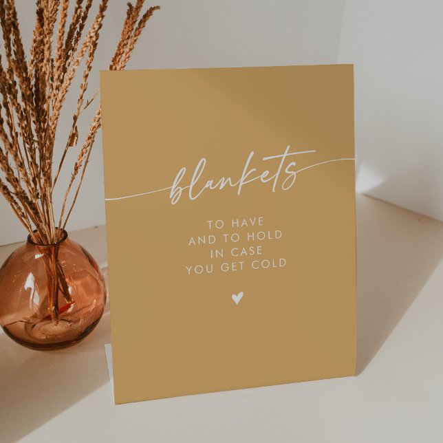 Signe De Table Boho Chic moderne Marigold Blanket Mariage (Créateur téléchargé)