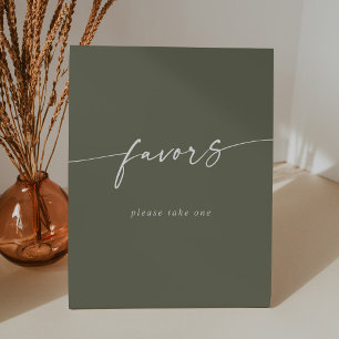 Signe De Table Boho Chic Moderne Olive Green Wedding Faveurs