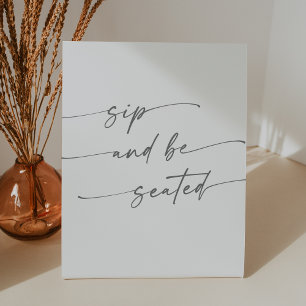 Signe De Table Boho Chic Silver Grey Sip Be Seed Mariage