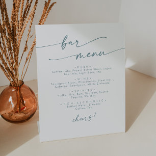 Signe De Table Boho Chic Turquoise et White Mariage Bar