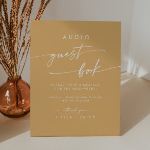 Signe De Table Boho Chic Yellow Marigold Audio Mariage du livre d