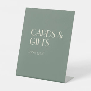 Signe De Table Boho Deco d'automne   Cartes et cadeaux Sage Green