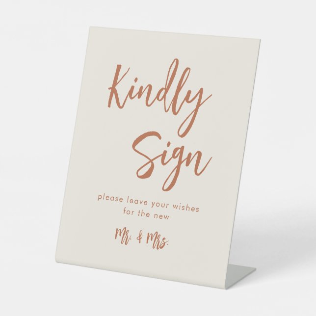 Signe De Table Boho Dessert Mariage Livre d'or (Recto)