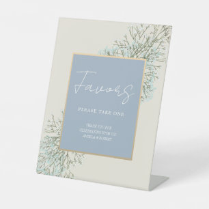 Signe De Table Boho Dusty Blue Wedding Faveurs
