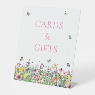 Signe De Table Boho Fleurs sauvages & Papillons Cartes & Cadeaux