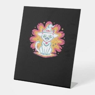 Signe De Table Boho Floral Automne Chat noir Halloween Essentiel