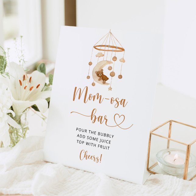 Signe De Table Boho nursery Momosa bar Signal de piédestal (Créateur téléchargé)