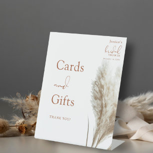 Signe De Table Boho Pampas Grass Fêtes des mariées Cartes et cade