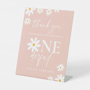 Signe De Table Boho Rose Daisy Floral Super Anniversaire Fête Fav