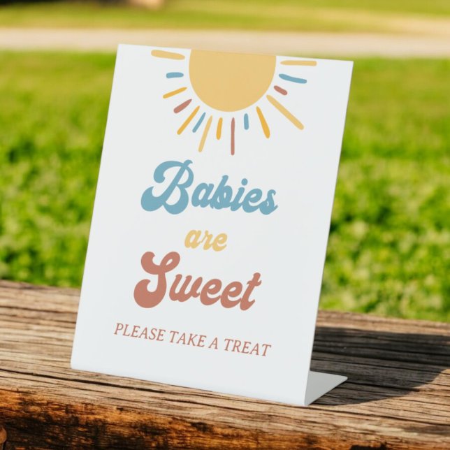 Signe De Table Boho Sun Baby shower Baby are Sweet Faveurs Signer (Créateur téléchargé)