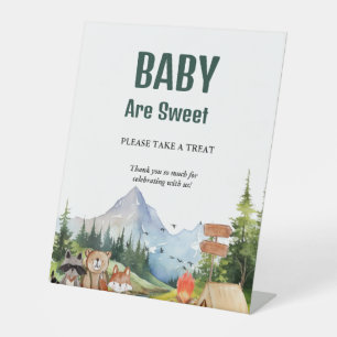 Signe De Table Bois rustique baby shower animal Favoriser le sign