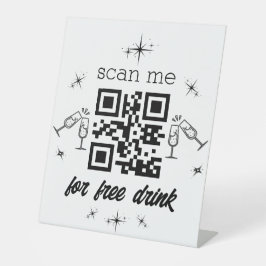 Signe De Table boisson gratuite code qr chic chic