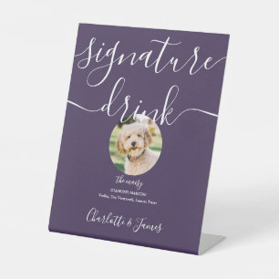 Signe De Table Boisson Signature Mariage Animal de Compagnie Viol