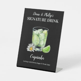 Signe De Table Boisson Signature Personnalisée Caipirinha Cocktai