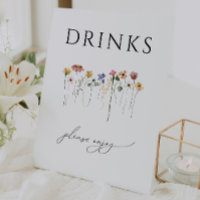 Boissons de Baby showers Fleurs sauvages colorés