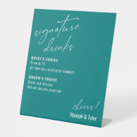 Boissons de signature d'écriture manuscrite contem