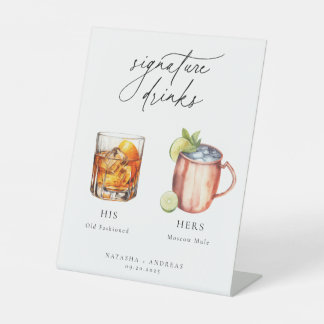 Signe De Table Boissons Signature Cocktails Contemporains