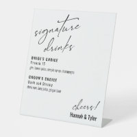 Boissons Signature d'Écriture Manuscrite Contempor
