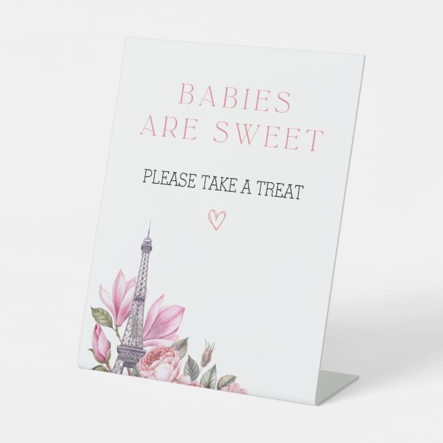 Signe De Table Bonjour Bebe | Bébés : Baby shower doux (Recto)