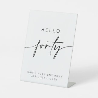 Signe De Table Bonjour Quarante-40e anniversaire