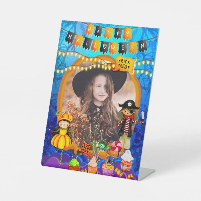 Signe De Table Bonne fête d'Halloween Costume enfants fête (Recto)