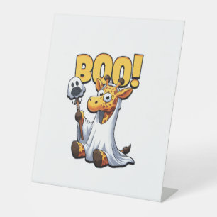 Signe De Table Boo Giraffe Halloween Ghost Giraffe _1