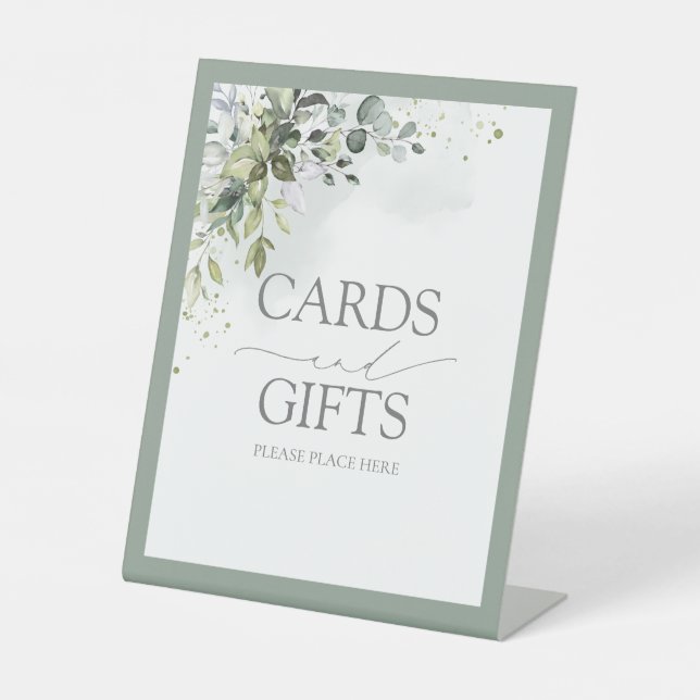 Signe De Table Botanique Verdure Florale Aquarelle Mariage Cadeau (Recto)