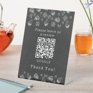 Signe De Table Boulangerie Cute Pâtisserie Laisser Un Avis QR Cod