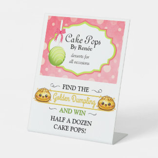 Signe De Table Boulangerie de Cake Pops sur mesure V3