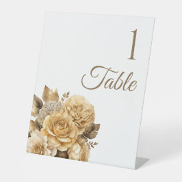 Signe De Table Bouquet-Mariage de fleurs neutres