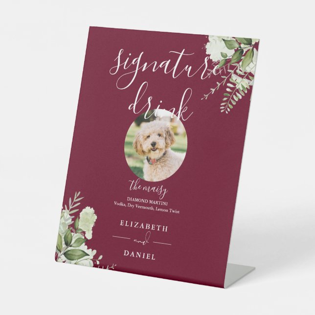 Signe De Table Bourgogne Verdure Mariage Animaux de compagnie Sig (Recto)