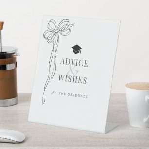 Signe De Table Bow noir blanc Conseils et souhaits