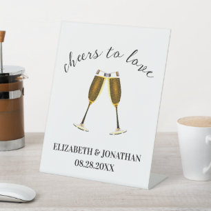 Signe De Table Bravo pour aimer les lunettes de champagne