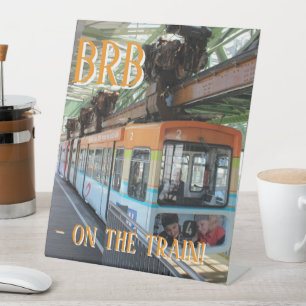 Signe De Table BRB Sur Le Train Wuppertal Floating Train